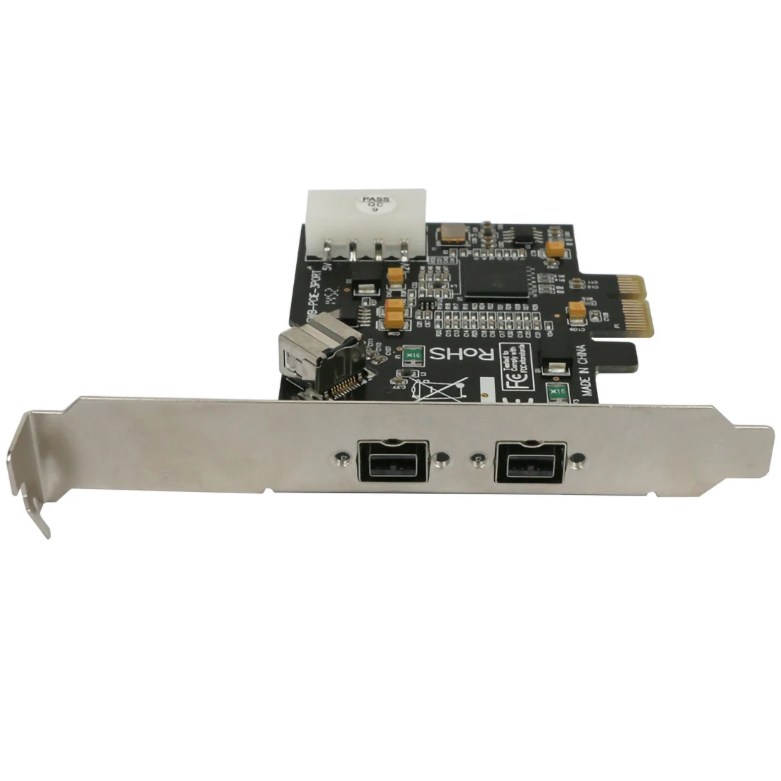 PCI Express E x1 в 3 порта 1394B Карта контроллера добавьте карту на для FireWire 800 IEEE 1394 B 2 + 1