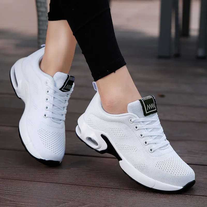 

Sport Running Shoes Women Lightweight AirCoushion Fashion Sneakers Women Breathable Shoes Casual White Sneakers Chaussure Balck