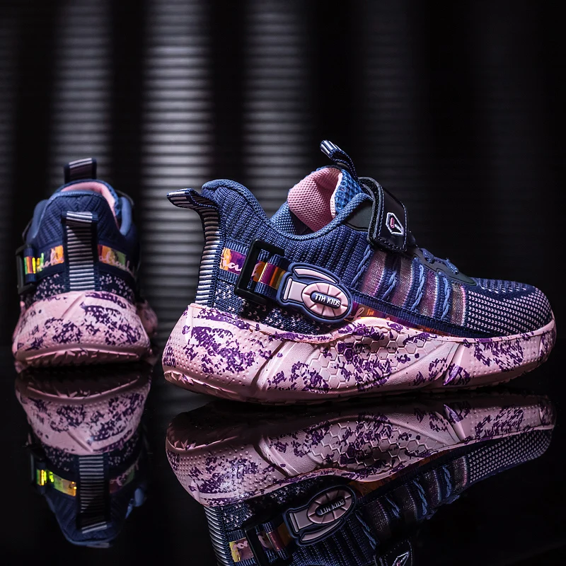 Кроссовки детские для мальчиков и девочек резиновая подошва модная спортивная