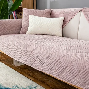 soft velvet thicken short plush sofa cover sofa towel solid color couch cover seat cover for living room corner sofa towel free global shipping
