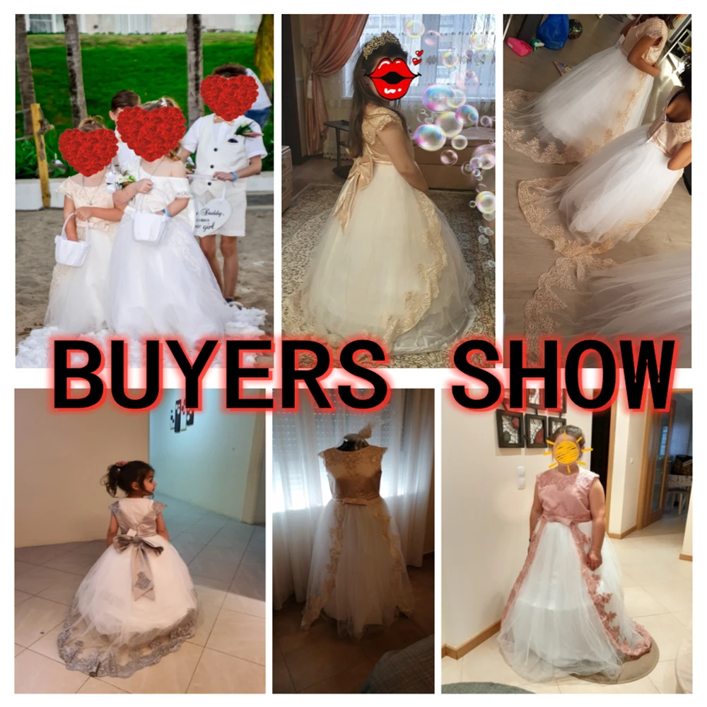 

3-14 Y Teens White Bridesmaid Costume Dress for Girl Children Clothing Kid Dress For Girl Party Wedding Princess Dress Costume