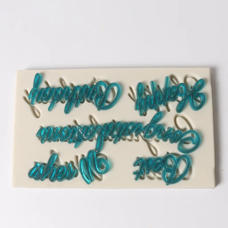 Силиконовая форма для помадки торта письма с поздравлениями днем рождения