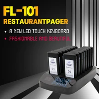 fl f101 new touch keyboard waterproof wireless paging system for restaurant table waiter pager coffee shop clinic table service