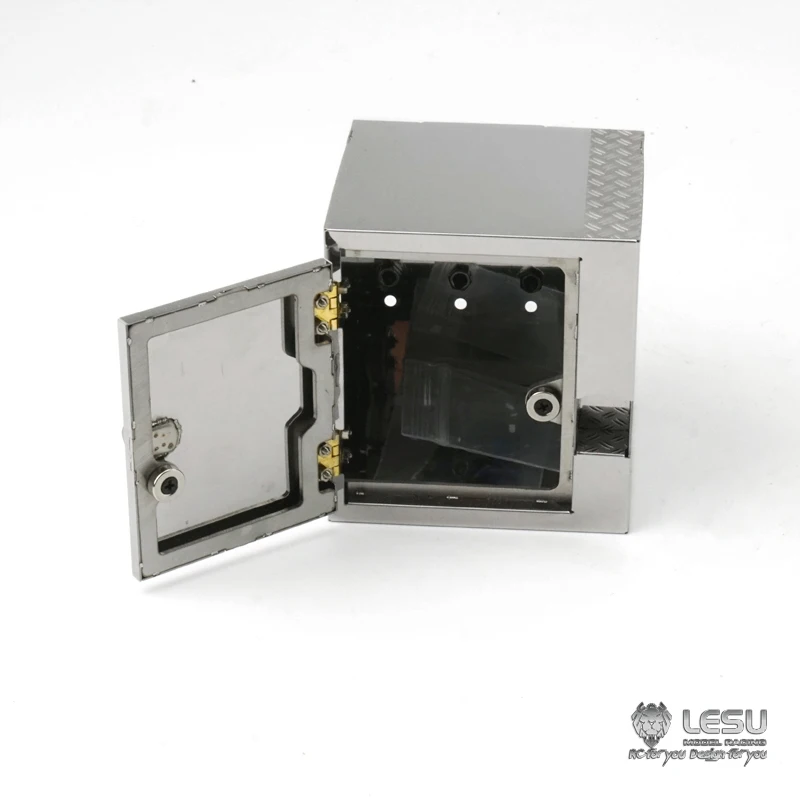 Металлическая открывающаяся коробка инструментов LESU для модели RC 1/14 TAMIYA MAN