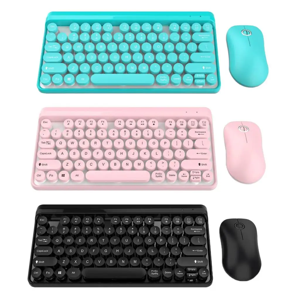 Беспроводная клавиатура и мышь комбо набор 77 клавиш 2 4G Ультра тонкая Тихая для