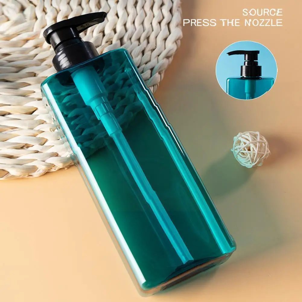 

500ml High Quality Transparent Liquid Aquare Soap Dispenser Bottle Container Shower Lotion Pump Shampoo Empty Gel U0j5