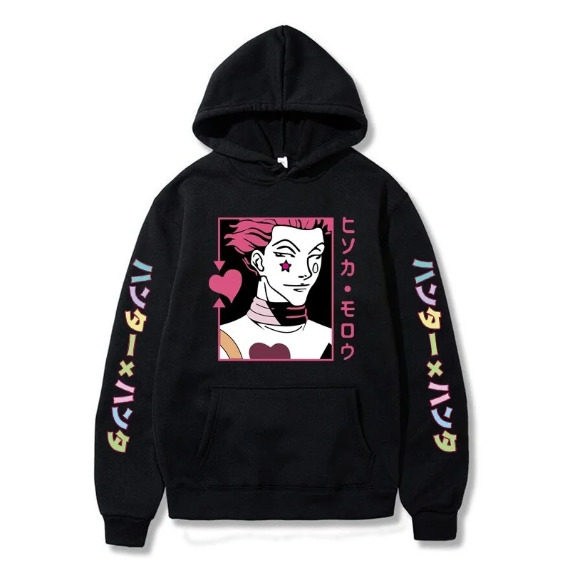 

Japanese Anime Hoodies Hunter X Hunter Men Women Winter Pullovers Sweatshirts Killua Zoldyck Hisoka 90s Hoody Tops Mens Hoodies