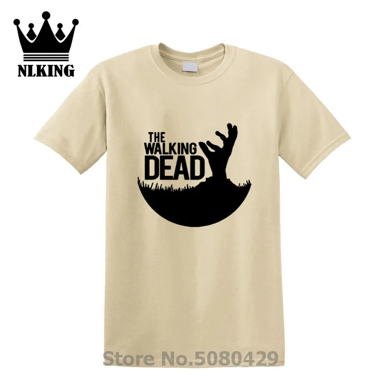Футболка с героями фильма ужасов для мужчин The Walking Dead короткий рукав зомби