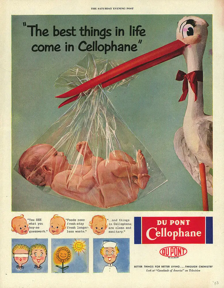 

Металлический оловянный плакат DU PONT CELLOPHANE, настенный плакат