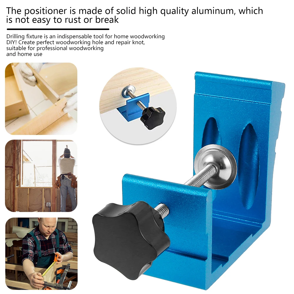 47pcs Woodworking Pocket Hole Jig Oblique Locator Screw Dowel Drill Joinery Positioner Puncher Angle Drilling Guide Tools |