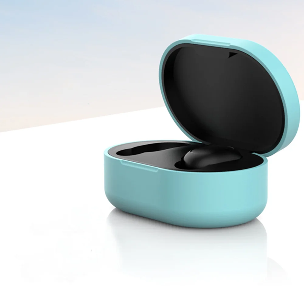 blue case Новинка A6S Bluetooth гарнитуры против Redmi Airdots беспроводные наушники 5,0 TWS наушники с шумоподавлением микрофон для iPhone Xiaomi huawei jbl - Цвет: blue case
