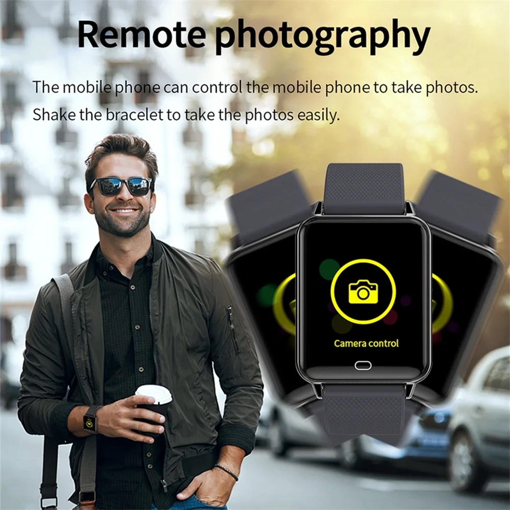 Умные часы с шагомером пульсометром измерителем артериального давления камерой