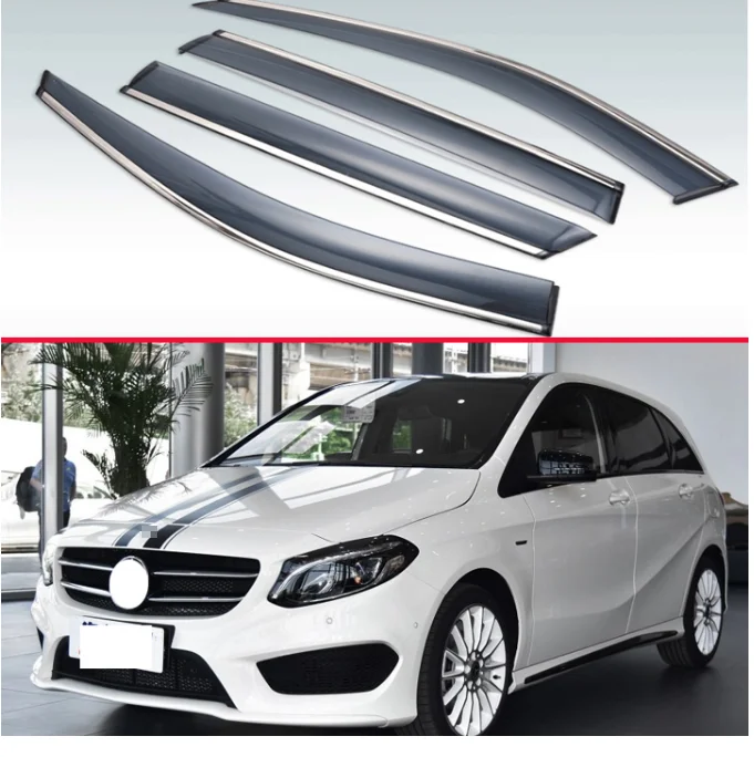 

Для Mercedes-Benz A-Class A180 A200 A250 A45 W176 2013-2018 пластиковый Наружный козырек вентиляционные оттенки окно Защита от солнца дождя дефлектор