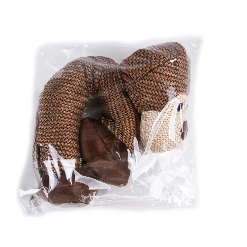 Подпись хлопковая обезьяна слон устойчивая к укусам собака пищалка утка игрушки