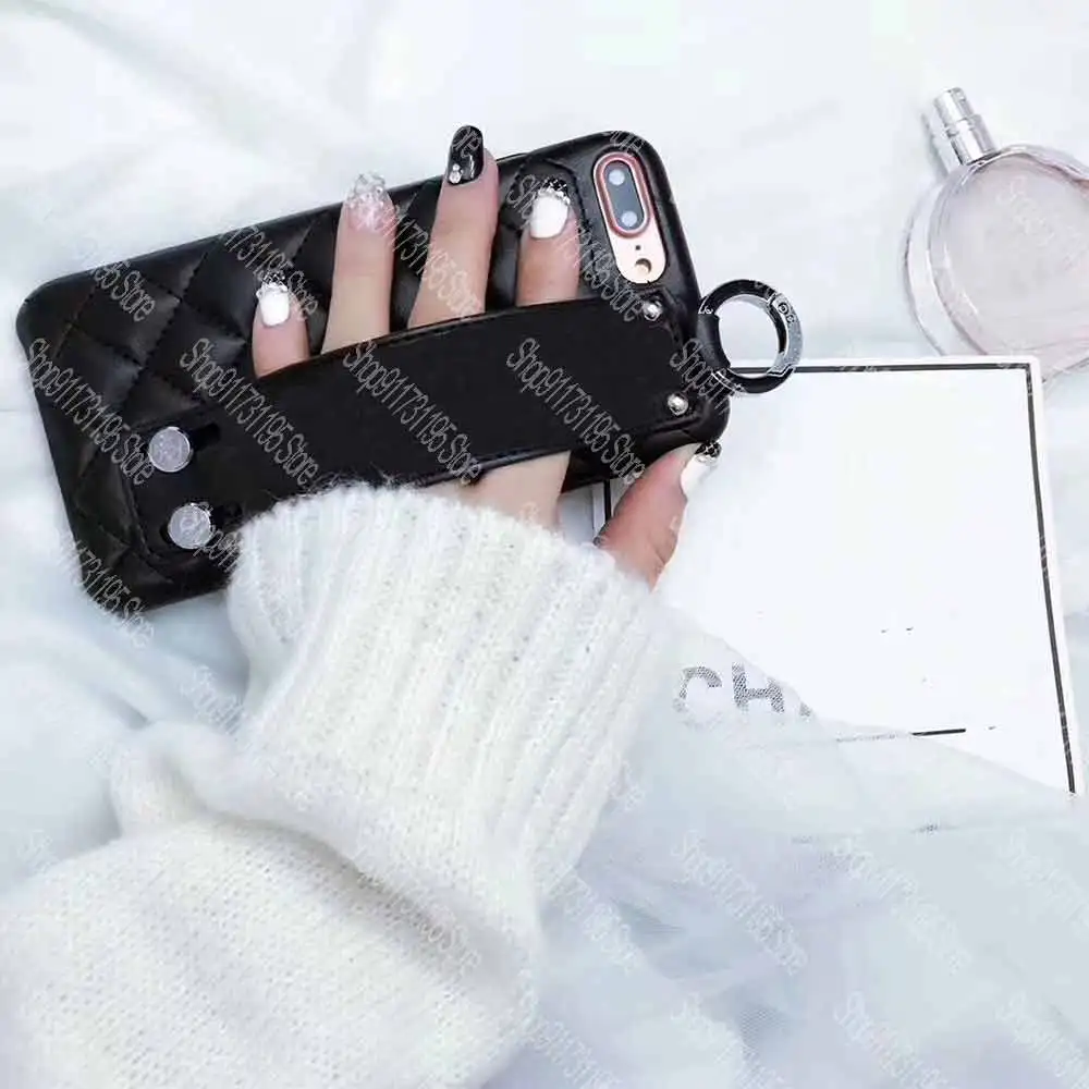 

Fashion Wrist Strap Designer Phone Case for iPhone 12 mini 12pro 11 Pro 11pro X Xs Max Xr 8 7 Plus PU Leather Cover