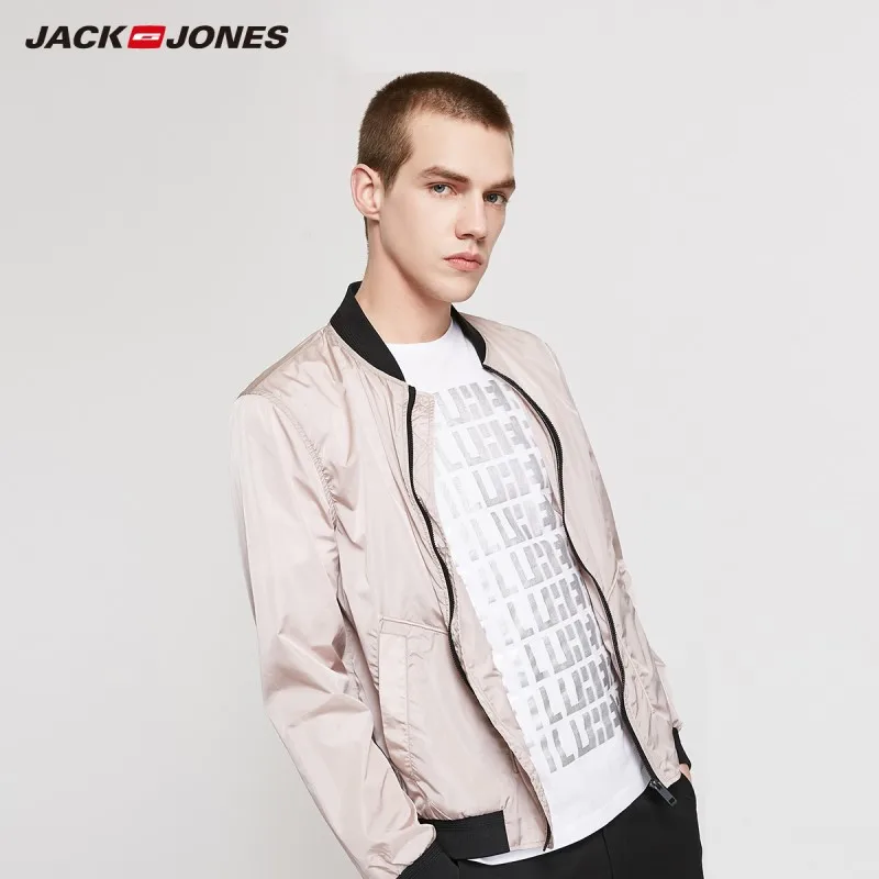 JackJones Мужская куртка чистый цвет Бейсбол Воротник Водонепроницаемый