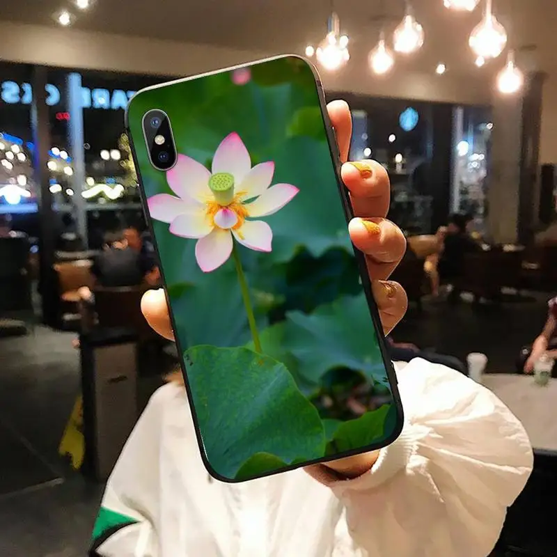 

Lotus Flowers pattern Phone Cases for iPhone 11 12 pro XS MAX 8 7 6 6S Plus X 5S SE 2020 XR