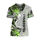 Новинка 2021, футболка для рыбалки, стильная повседневная футболка с цифровым 3D-принтом рыбы, мужская и женская футболка, Летние Топы И Футболки с коротким рукавом и круглым вырезом