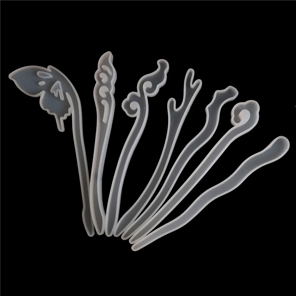 Прозрачный Шпилька Силиконы Специальные Mold для Смола Real Flower DIY волос