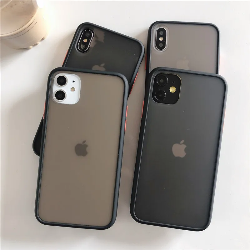 

Liquid Silicon Matte Back Cover For iPhone 12 11 Pro XS Max Mini X XR 7 8 Plus SE 2020 Hybrid Simple White Shockproof Phone Case