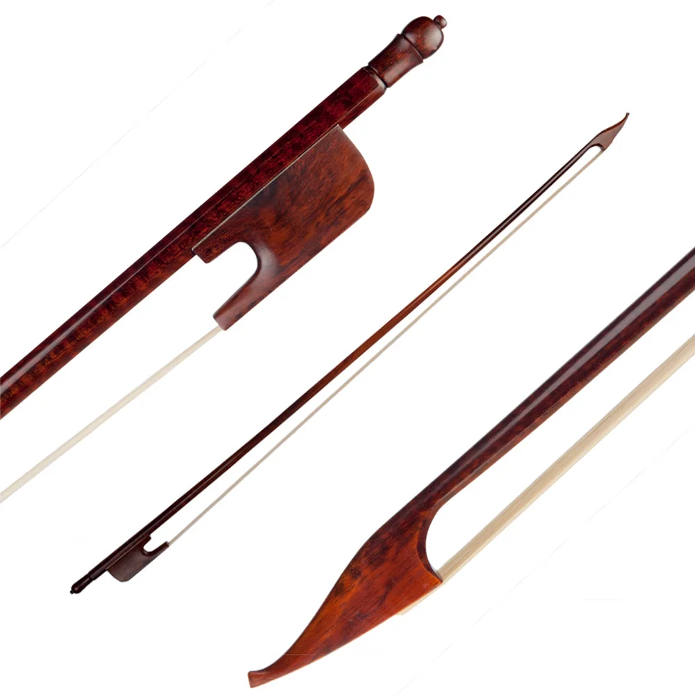

4/4 Cello Bow Baroque Style Snakewood Round Stick Snakewood Frog White Horsehair Well Balanced Cello accessories