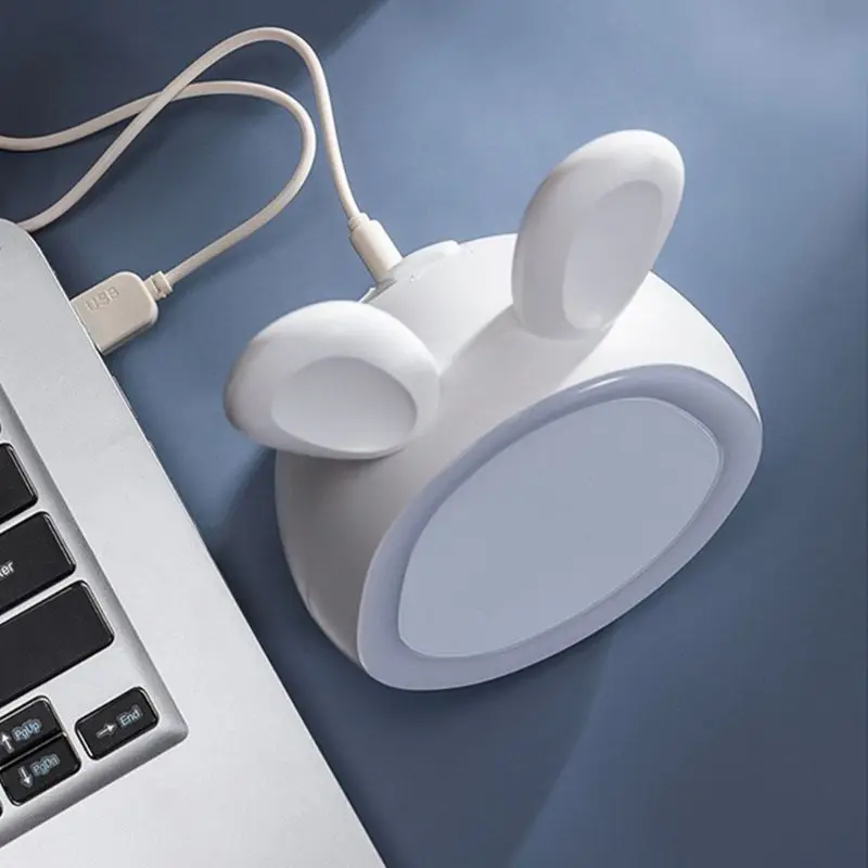 

Bluetooth Alarm Clock LED Night Light Voice Control Temperature Display Bedside 50JD