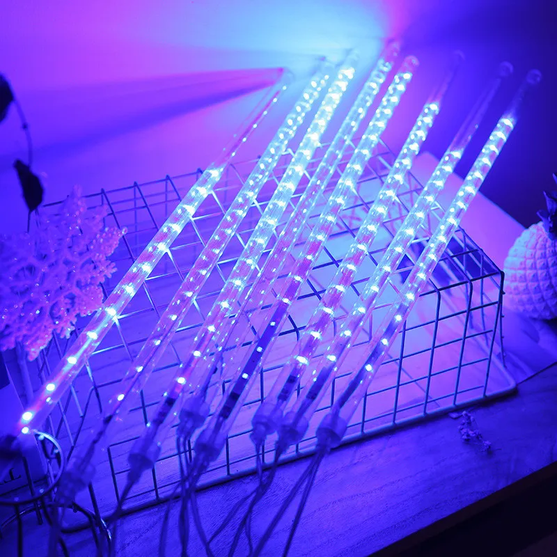 Светодиодные трубки для метеоритного душа с европейской вилкой 20 см