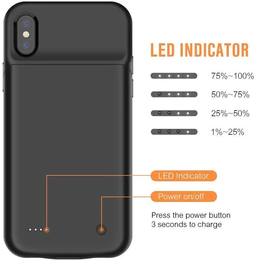 Горячая Распродажа зарядное устройство чехол для Iphone 6 6s 7 8 plus 4000 мАч Power Bank