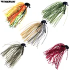 Блесна на окуня, 5 шт., приманка с юбкой силиконовая резина, металлические джиг-головки, VMC крючок, юбка, рыболовные приманки 7 г, 10 г, 14 г