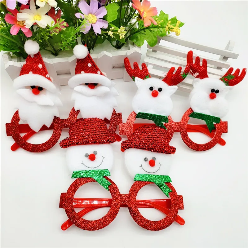 Рождественские креативные вечерние очки забавные без рамки для фотосессии