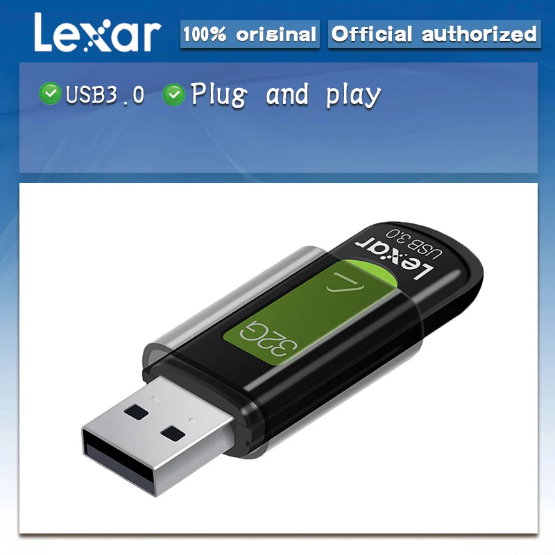 

Original Lexar Jumpdrive S57 USB 3.0 Flash Drive 32GB 64GB 128GB 256GB U Disk 150MB/s Memory Stick 256-bit AES Pendrive For PC