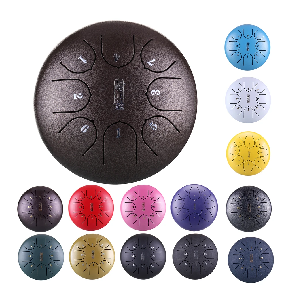 Барабан для языка 6/13 дюйма стальной барабан набор 8 тюнинговых Тамбурин