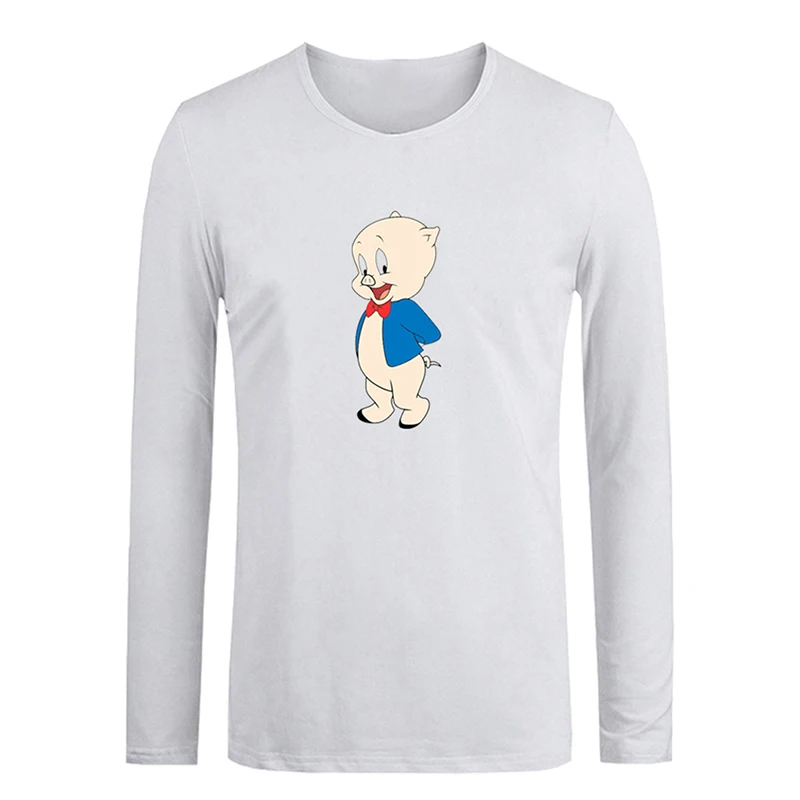 jfRW1327C Porky Pig Looney Tunes Hungry Taz Mania Looney Tunes Дизайнерская мужская футболка с принтом для парней футболка с графическим принтом хлопковые футболки с длинными рукавами - Цвет: jfRW1327C