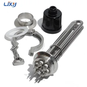 Нагревательный элемент LJXH All 304SS, 2 дюйма, 3 кВт4,5 кВт6 кВт9 кВт12 кВт, 220 В, 380 В, для домашнего пивоварения с зажимом и муфтой