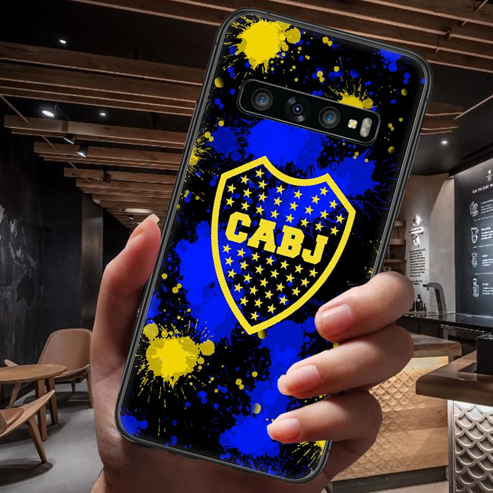 

Boca Juniors Phone Case For Samsung Galaxy Note S 8 9 10 20 Plus E Lite Uitra black Waterproof Tpu Etui Silicone Shell Fashion