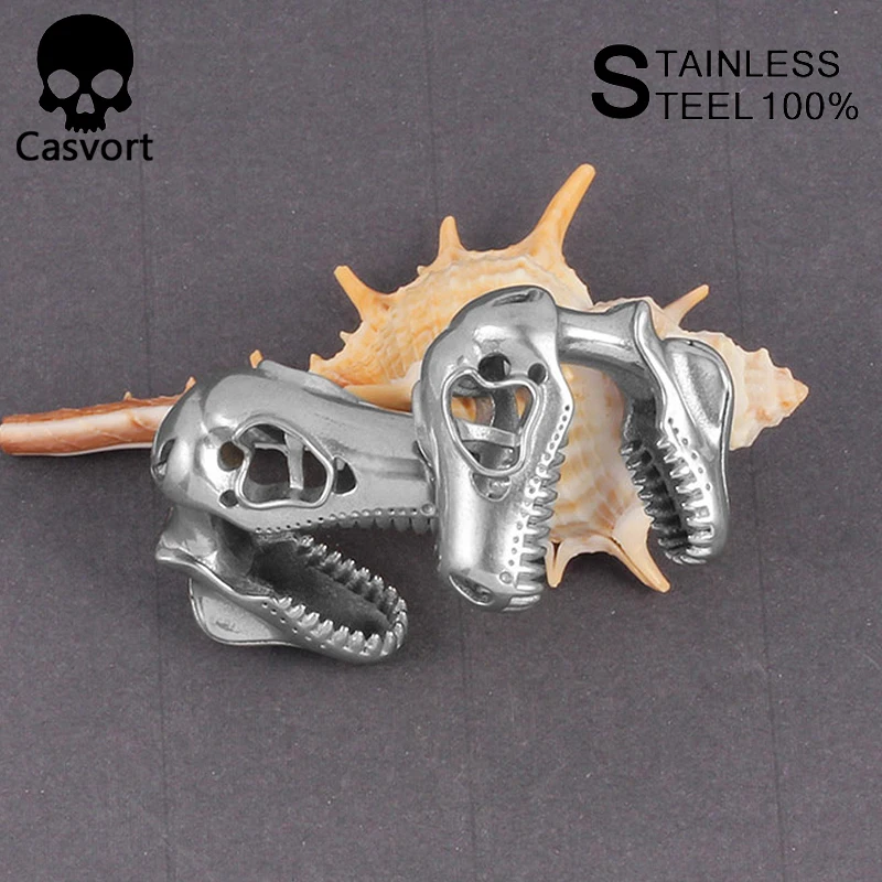 Casvort 2 шт Беруши Тоннели 316L нержавеющая сталь висячие серьги пирсинг динозавр ушные датчики ювелирные изделия с расширителем для тела