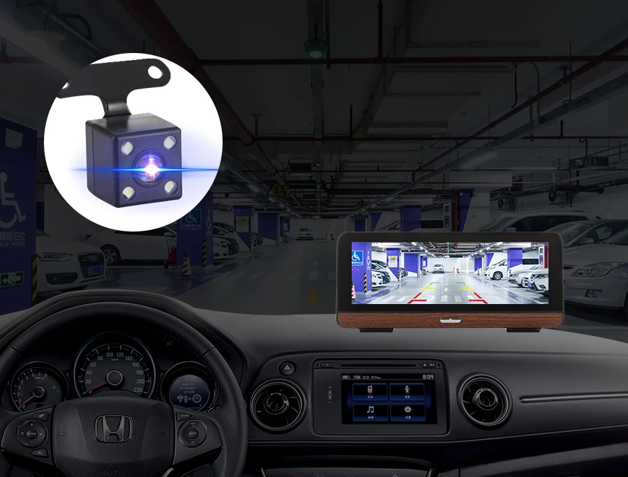E-ACE E03 автомобильный gps-навигатор 4G Автомобильный видеорегистратор Камера заднего вида с двойным объективом 8 дюймов Android 5,1 ADAS видео рекордер навигаторы