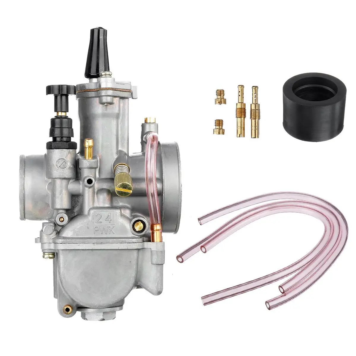 24mm Карбюратора мотоцикла универсальный Carburador Carb Мощность струи для Keihin PWK око 21/24/26/28/30/32/34 мм для 200cc до 250cc двигатель - Color: 24mm