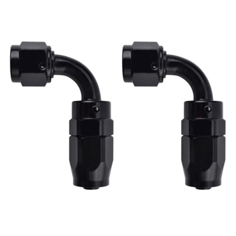 

2Pcs 10AN Swivel Oil/Fuel/Air/Gas Line Hose End Fitting Elbow 90 Degree