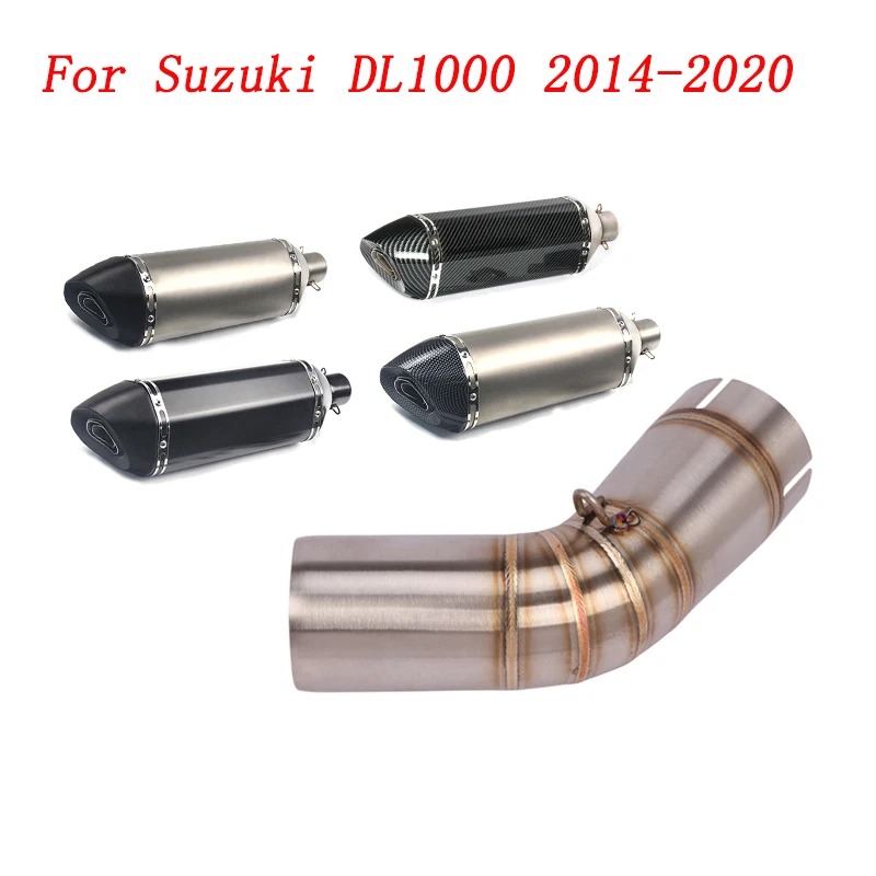 

Выхлопная труба среднего звена для мотоцикла Escape и глушитель 51 мм, выхлопная система из нержавеющей стали для Suzuki DL1000 2014-2020