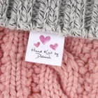 Сделано с любовью, пришивается бирками на этикетках, Персонализированные Бирки, поделки, подарок сделай сам, хлопчатобумажная ткань, шитье одежды, бирка со складками (MD1191)