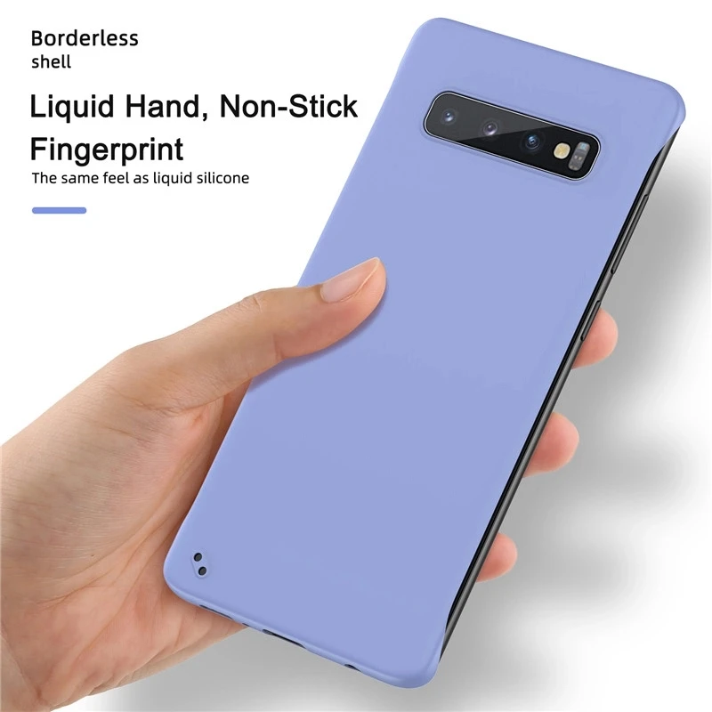 Luxury Thin Hard PC Frameless Case For Samsung Galaxy S23 S22 Ultra S21 FE S20 Plus S10 Note 20 10 Shockproof Solid Color Cover