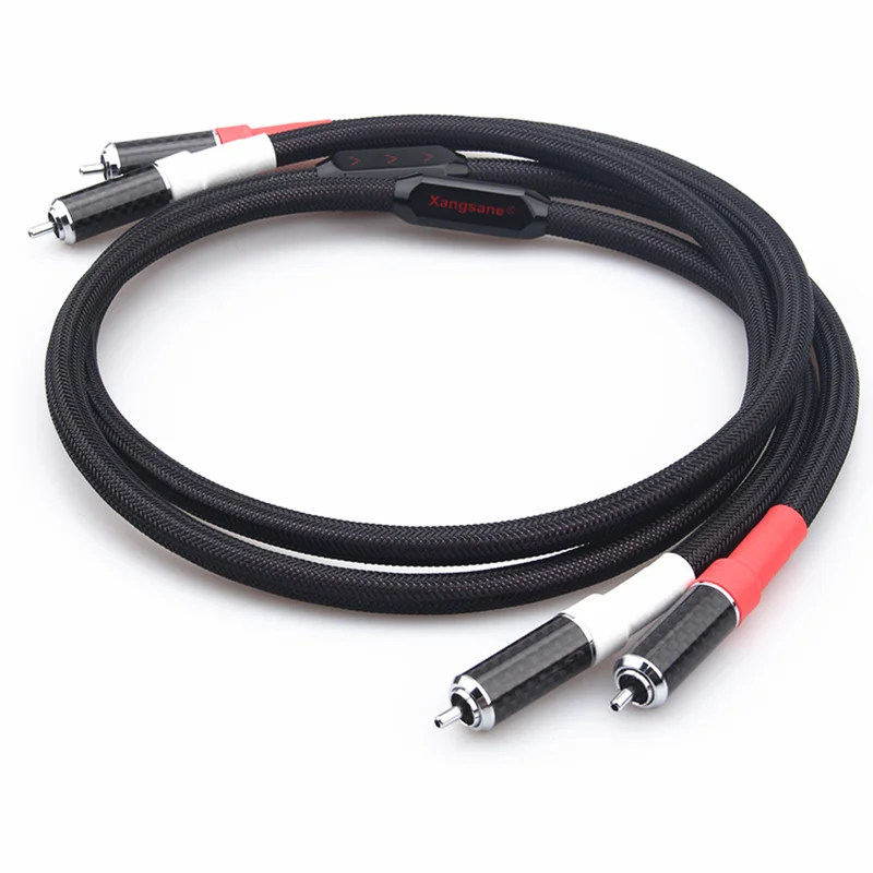 

High End Audiophile 4N Pure Silver RCA Cable for HiFi Audio Home Theater Amplifier DVD CD Player