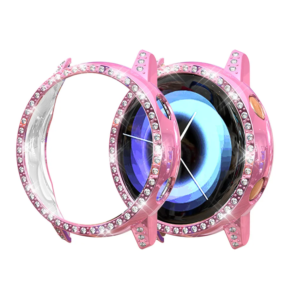 5 Packs Diamond Hollow-Out Watch Frame Case for Samsung Galaxy Active Luxurious Cover Hard PC Protector Bumper Shell | Наручные часы