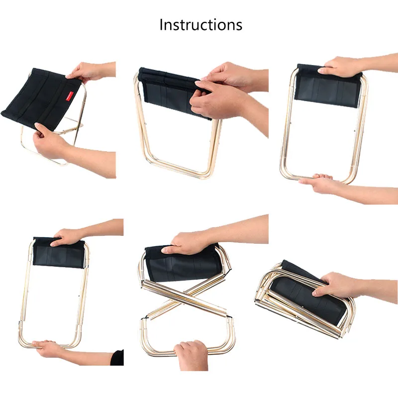 Складное алюминиевое кресло с принтом ультрасветильник портативный стул для