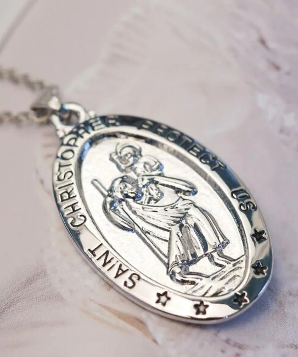 Ожерелье Святого Кристофера для защиты США|Ожерелья с подвеской| |