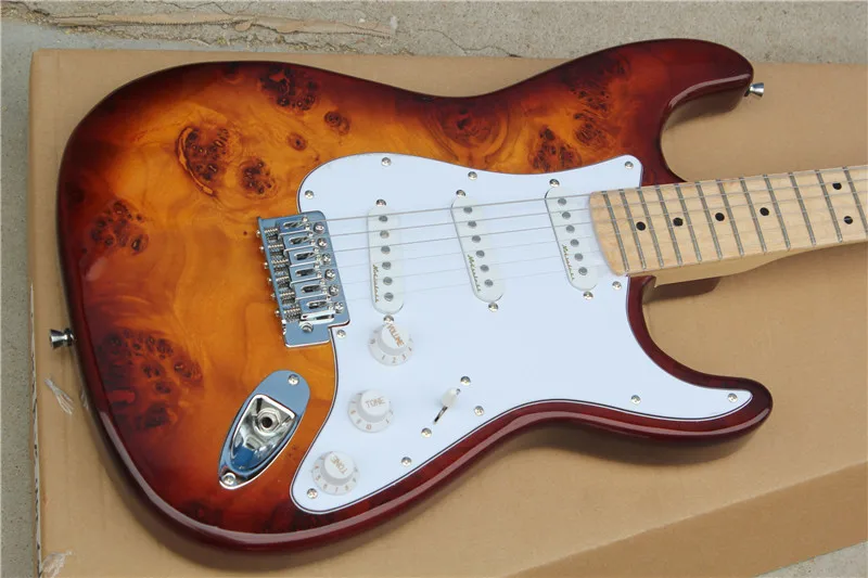 Фабричный магазин натуральный деревянный корпус ST с подписью кленовый гриф 6