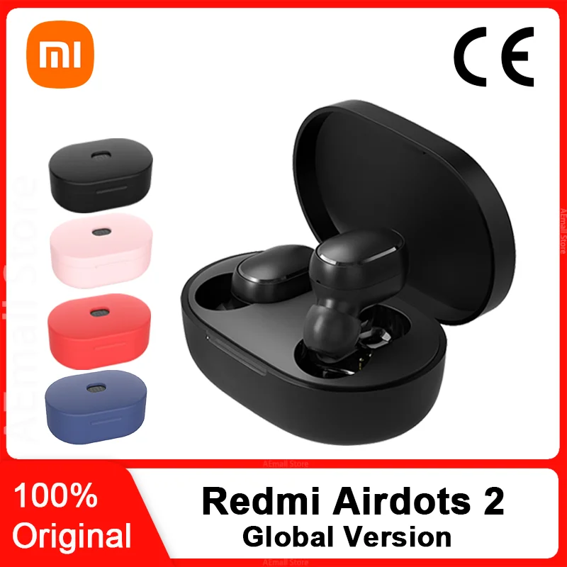 Xiaomi Redmi Airdots 2 TWS Bluetooth беспроводные наушники стерео Бас 5 0 Eeadphones с микрофоном Handsfree