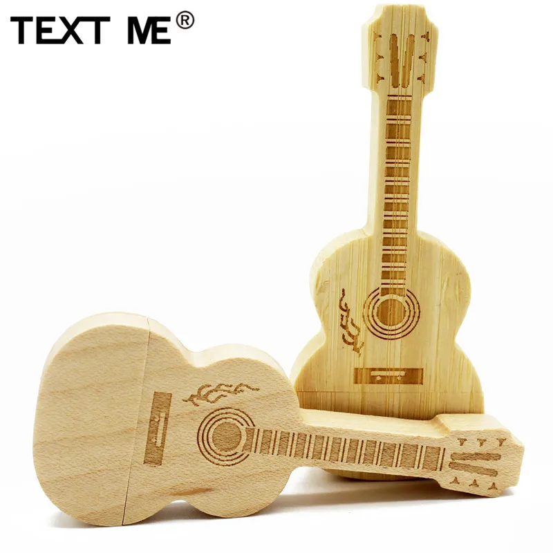 TEXT ME Клен деревянная бамбуковая гитара модель USB 2 0 Usb Флешка 64 ГБ флеш-накопитель 4