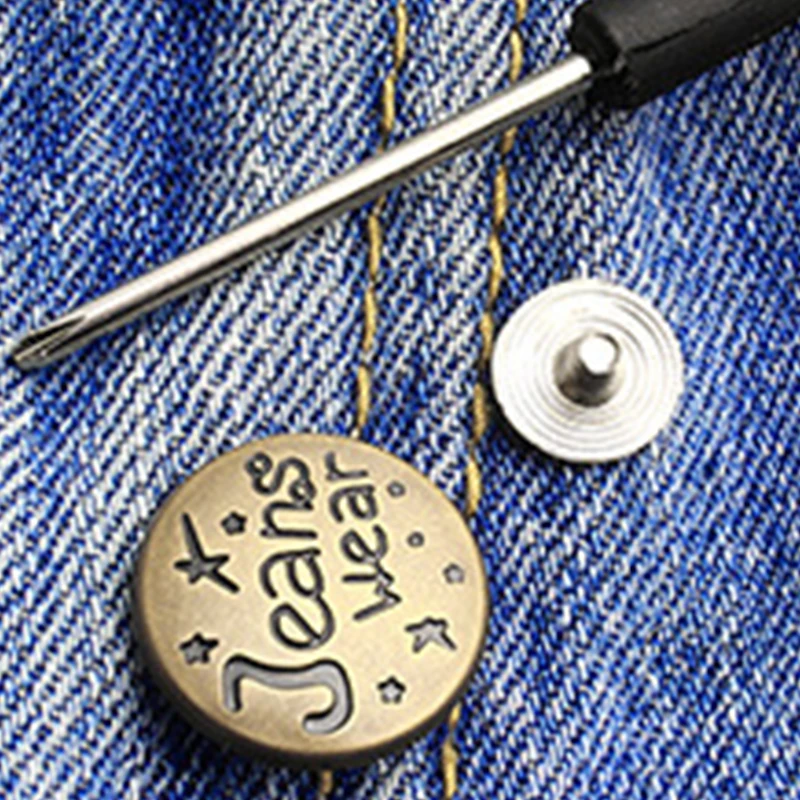 5 шт. металлические пуговицы для джинсов и талии | Дом сад